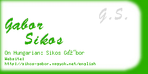 gabor sikos business card